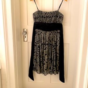 Black and gray dress with gold embellishments size 8